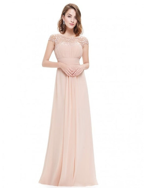 Women Elegant Dress Ladies Lace Flower Backless Solid Color Evening Party Long Maxi Dress