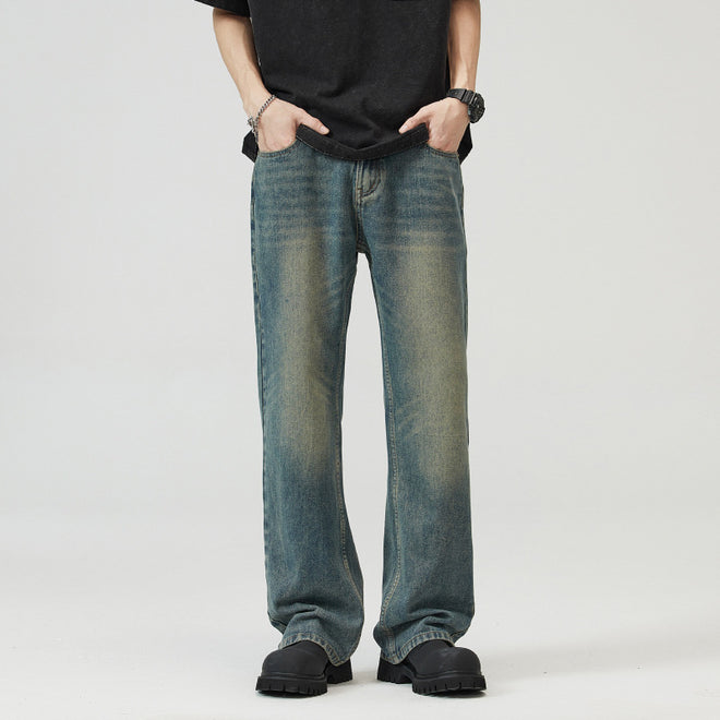 Washed-out Vintage Skinny Jeans For Men