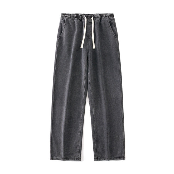 Straight Loose Light Blue Jeans For Men