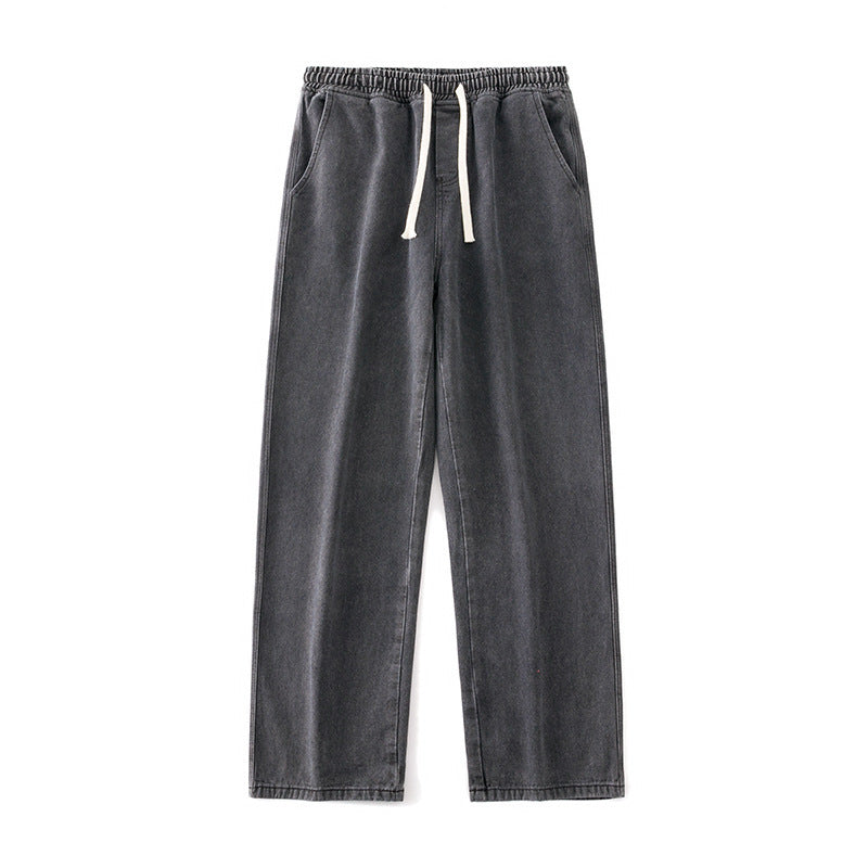 Straight Loose Light Blue Jeans For Men