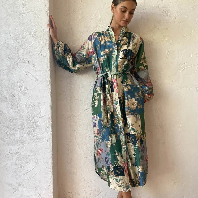 Fashion Floral Printed Casual Dress For Women