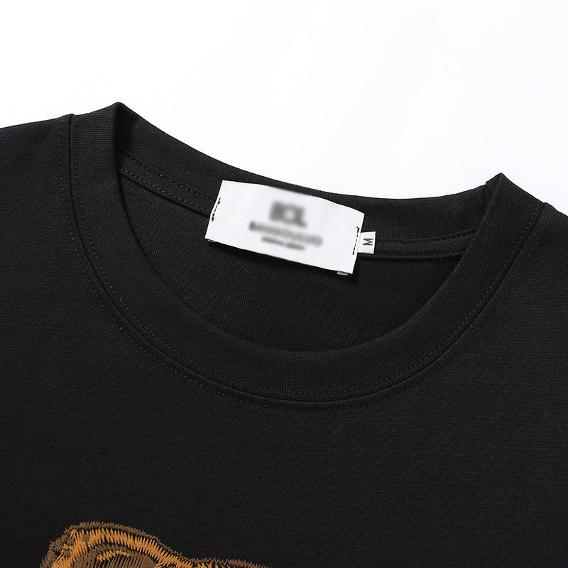 Bear Embroidery Pattern T-shirt For Men